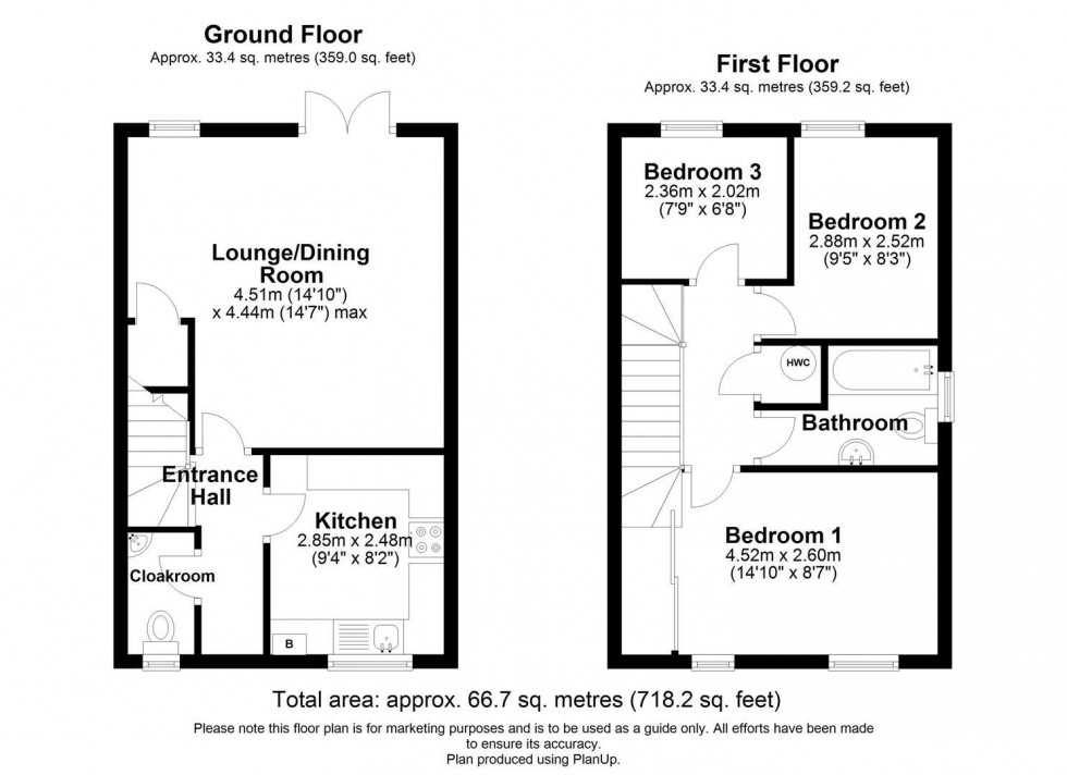 Floorplan for Magnolia Walk, Quedgeley