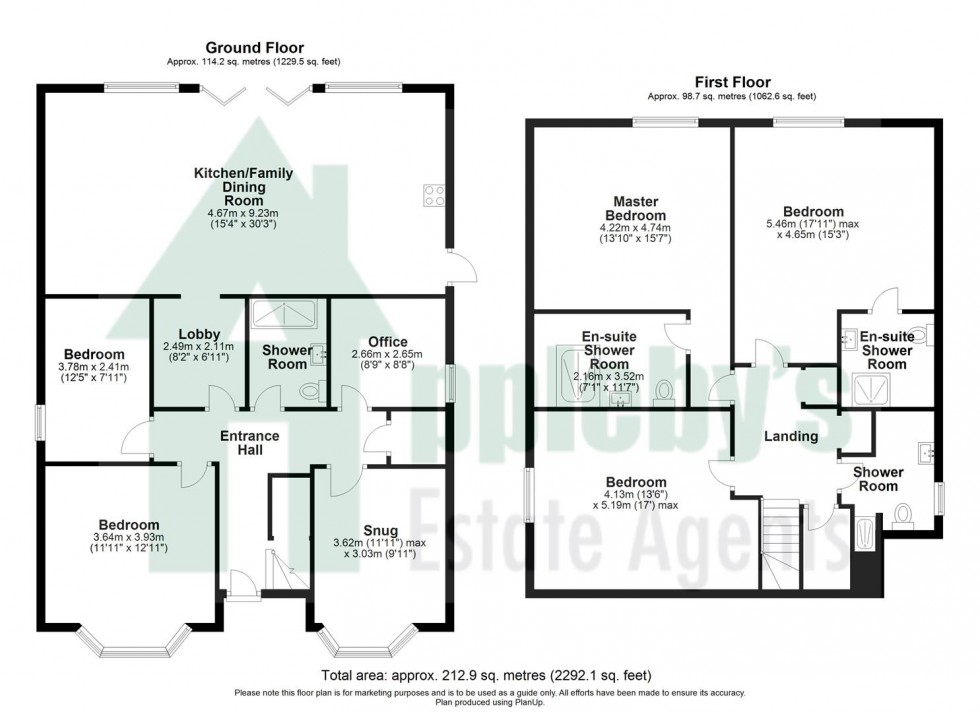 Floorplan for Larkhay Road, Hucclecote, Gloucester