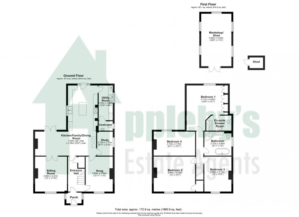 Floorplan for Bristol Road, Cambridge, Gloucester