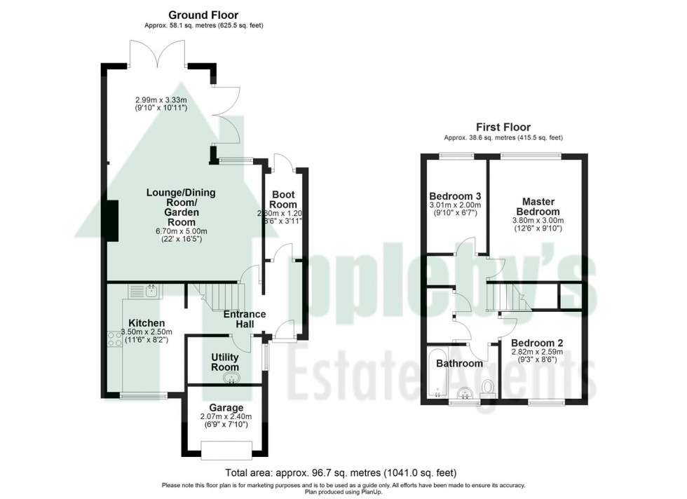 Floorplan for The Wend, Longhope