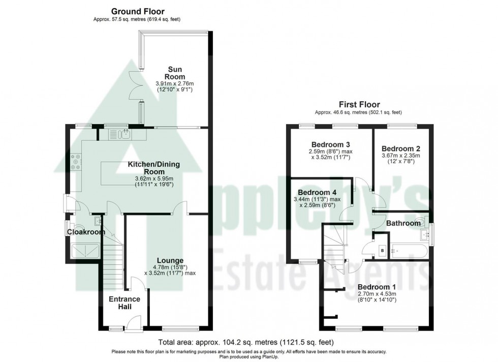 Floorplan for Dimore Close, Hardwicke, Gloucester