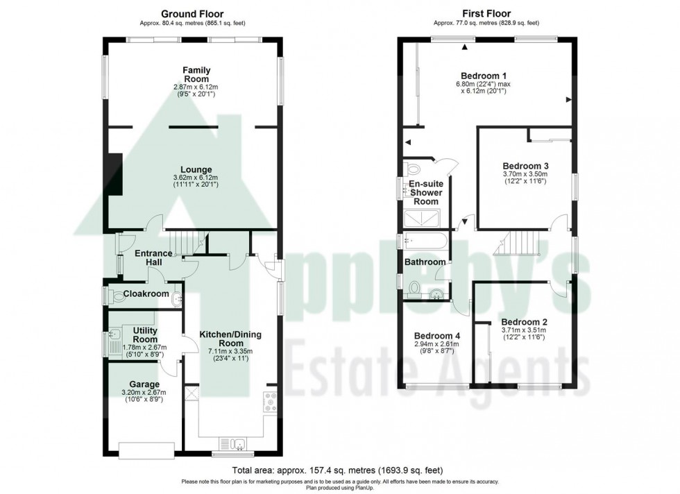 Floorplan for Barrow Close, Quedgeley, Gloucester