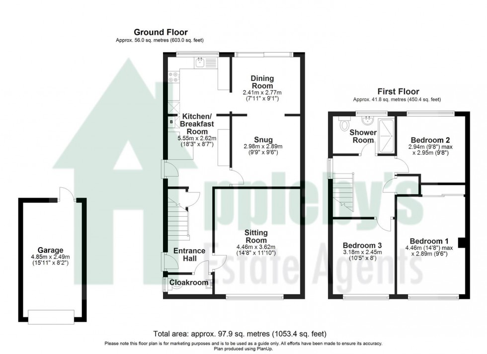 Floorplan for Grebe Close, Abbeydale, Gloucester