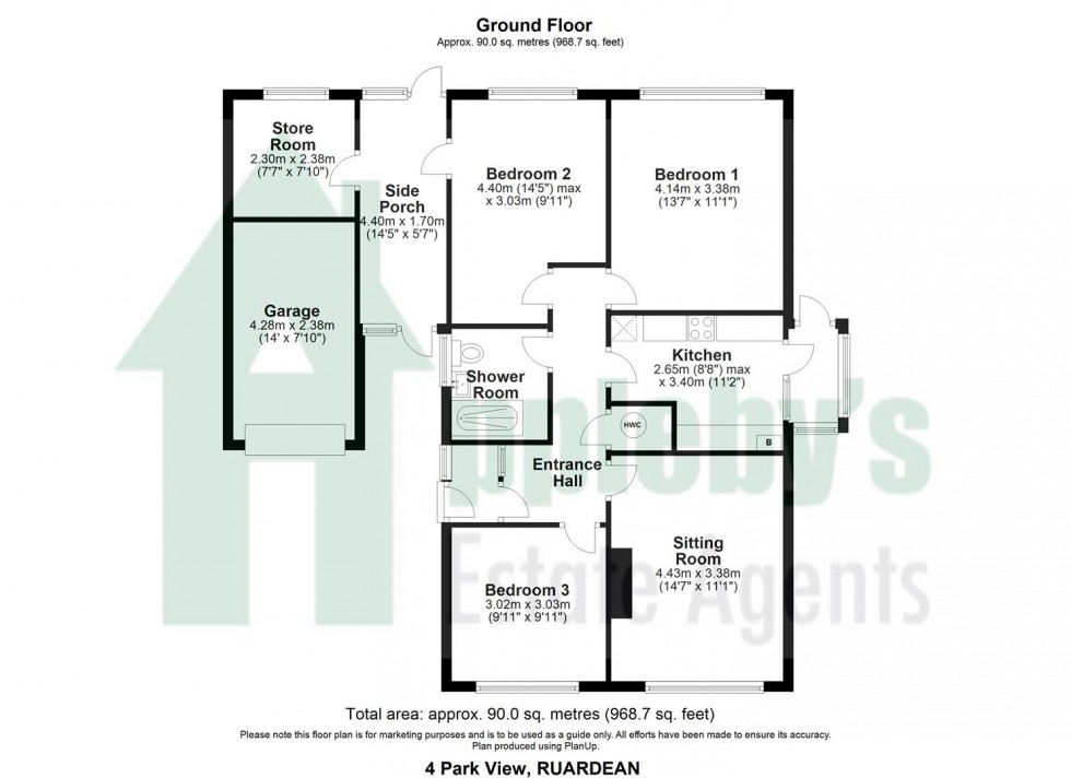 Floorplan for Park View, Ruardean