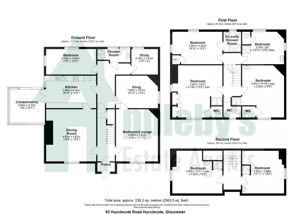 Floorplan for Hucclecote Road, Gloucester