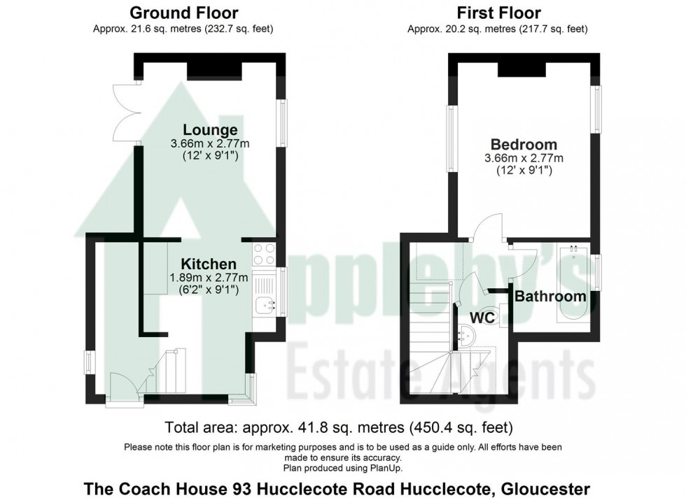 Floorplan for Hucclecote Road, Gloucester