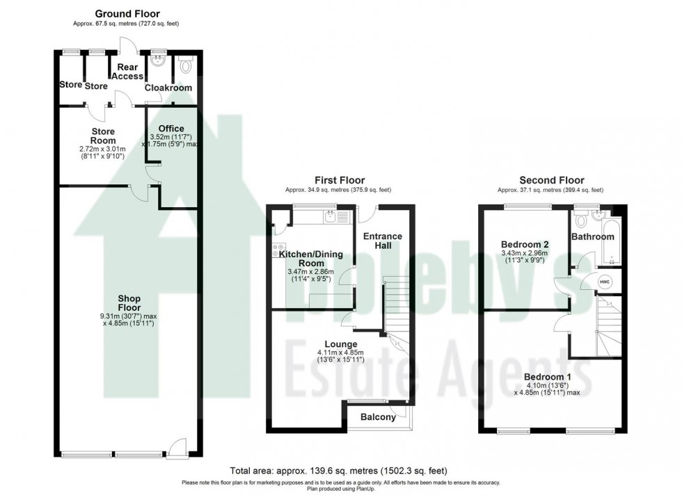 Floorplan for Glenville Parade, Hucclecote, Gloucester