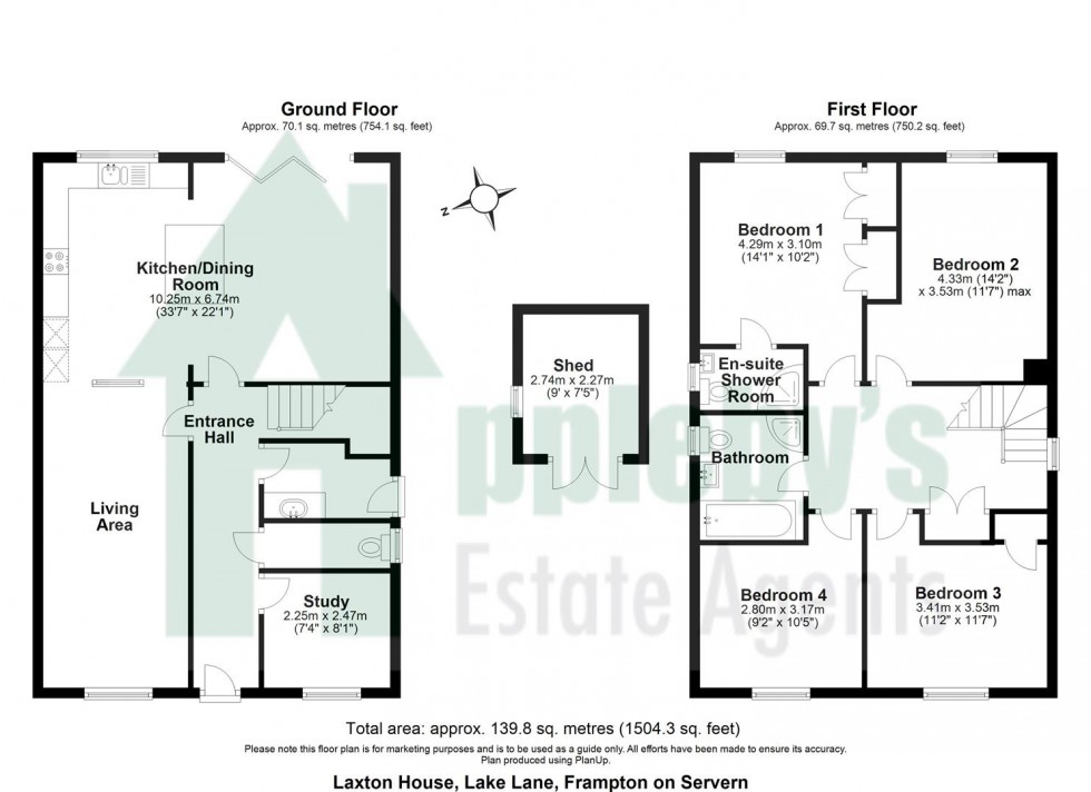 Floorplan for Lake Lane, Frampton On Severn, Gloucester