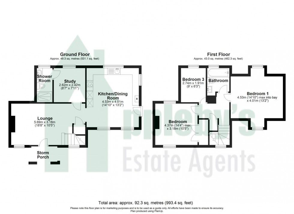 Floorplan for Hyde Lane, Newnham