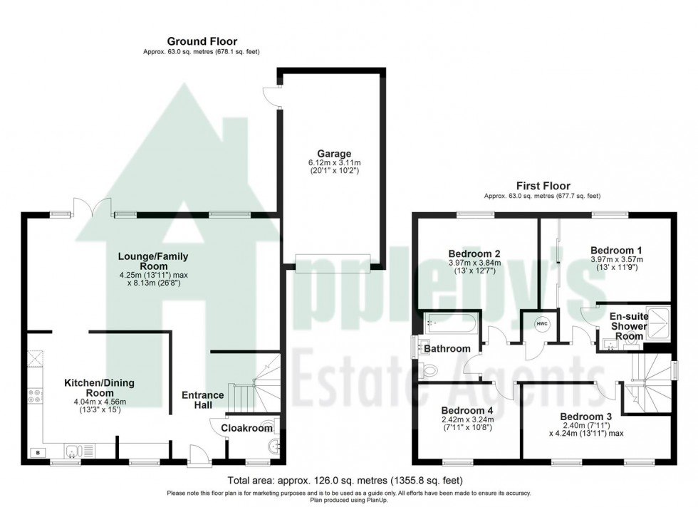 Floorplan for Martyn Close, Brockworth, Gloucester