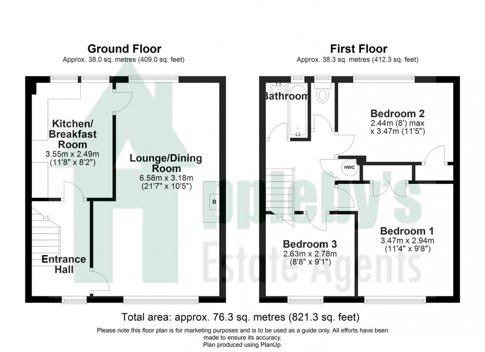 Floorplan for Park View, Saul, Gloucester