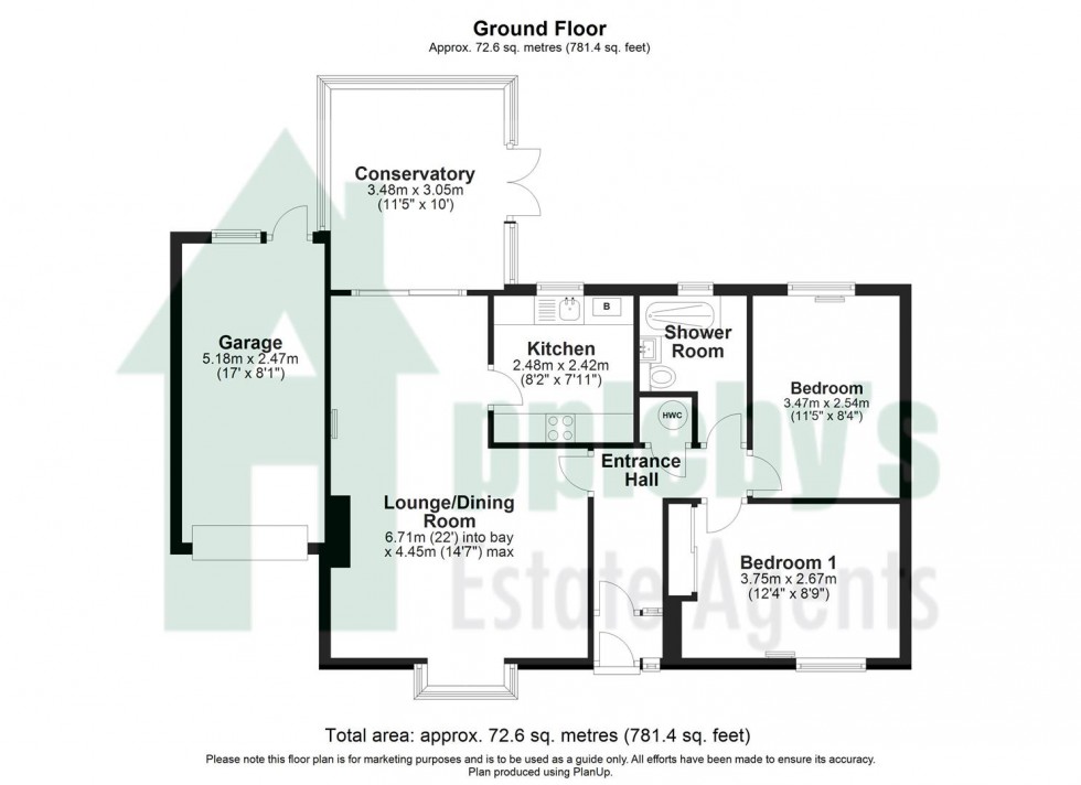 Floorplan for Mercury Way, Abbeymead, Gloucester