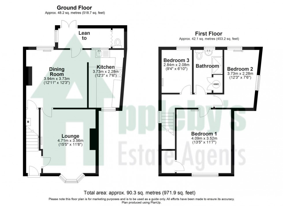 Floorplan for Glebe Close, Newent