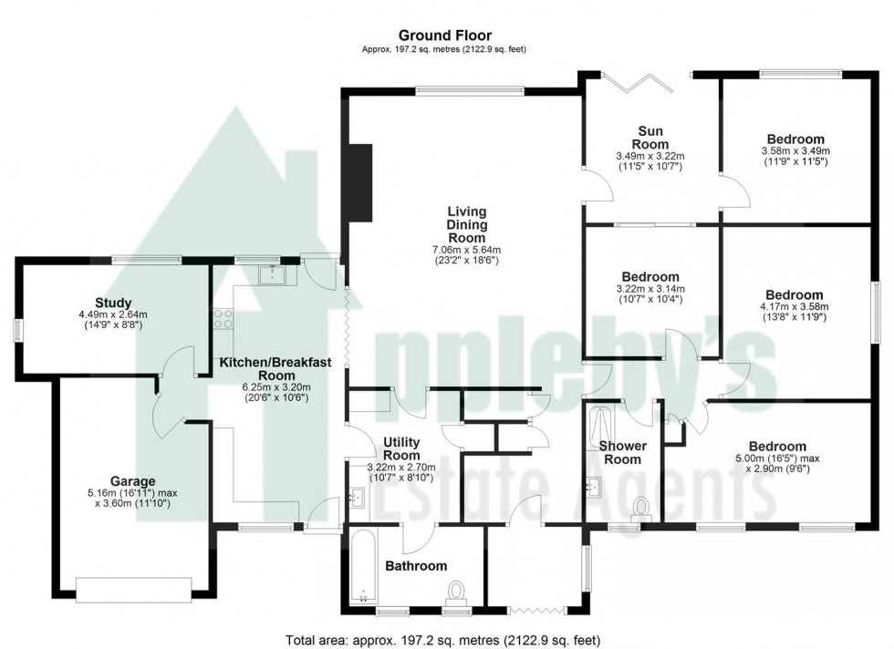 Floorplan for Cherry Bank, Newent