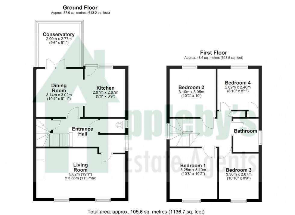 Floorplan for Wetherleigh Drive, Highnam, Gloucester